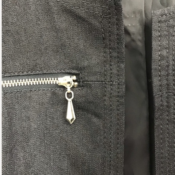 ROZ & ALI | MOTO DARK DENIM BLAZER / JEAN JACKET - Picture 5 of 8